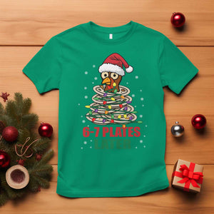 Funny 67 Christmas T Shirt 6 7 Plates Later Xmas Dinner Turkey TS11 Irish Green Print Your Wear