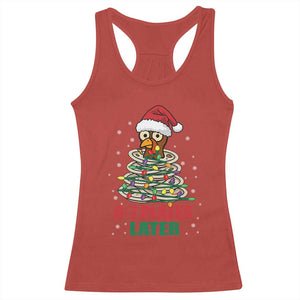 Funny 67 Christmas Racerback Tank Top 6 7 Plates Later Xmas Dinner Turkey TS11 Red Print Your Wear
