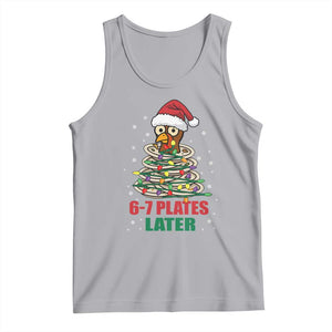 Funny 67 Christmas Tank Top 6 7 Plates Later Xmas Dinner Turkey TS11 Athletic Heather Print Your Wear