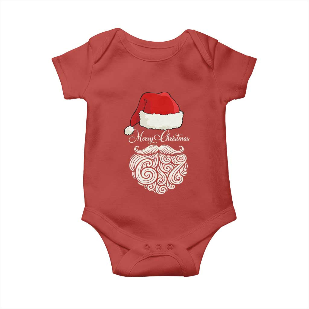 6 7 Xmas 67 Santa Six Seven Meme Merry Christmas Baby Onesie TS11 Red Print Your Wear