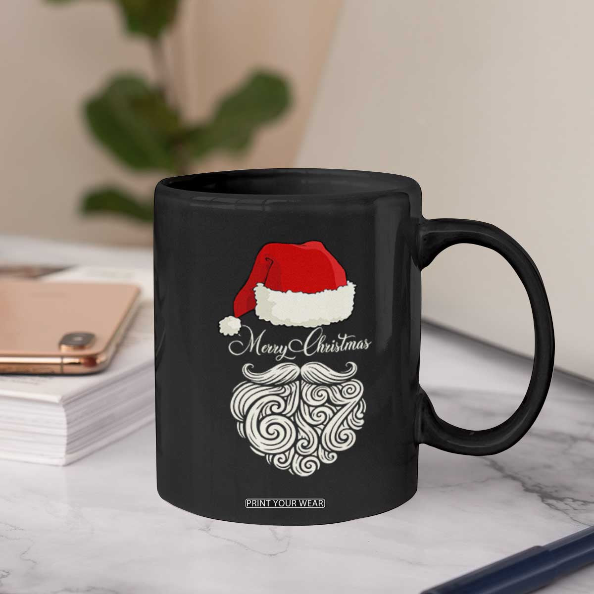 6 7 Xmas 67 Santa Six Seven Meme Merry Christmas Coffee Mug TS11 Print Your Wear