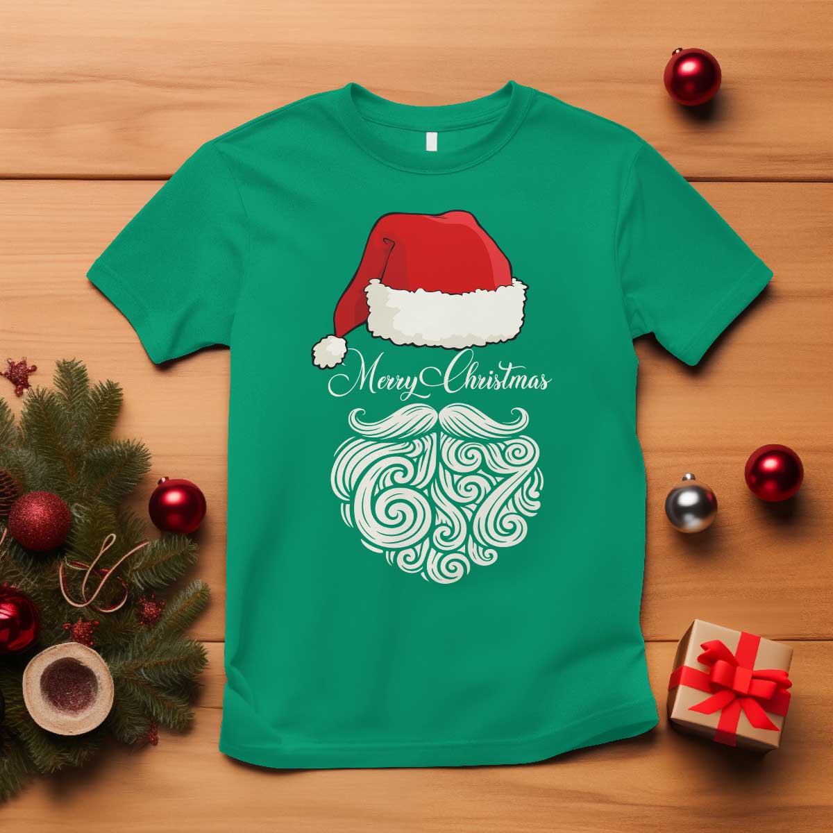 6 7 Xmas 67 Santa Six Seven Meme Merry Christmas T Shirt TS11 Irish Green Print Your Wear