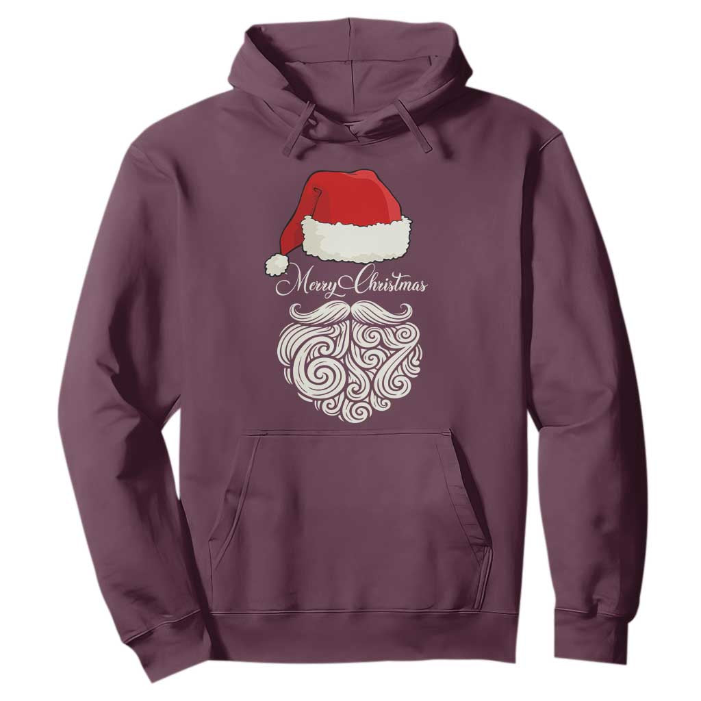 6 7 Xmas 67 Santa Six Seven Meme Merry Christmas Hoodie TS11 Maroon Print Your Wear