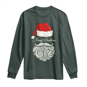 6 7 Xmas 67 Santa Six Seven Meme Merry Christmas Long Sleeve Shirt TS11 Dark Forest Green Print Your Wear