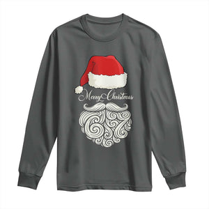6 7 Xmas 67 Santa Six Seven Meme Merry Christmas Long Sleeve Shirt TS11 Dark Heather Print Your Wear