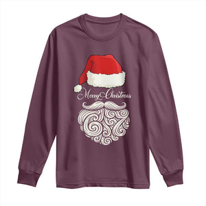 6 7 Xmas 67 Santa Six Seven Meme Merry Christmas Long Sleeve Shirt TS11 Maroon Print Your Wear
