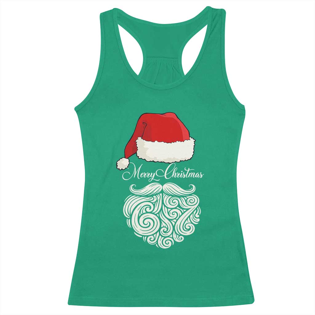 6 7 Xmas 67 Santa Six Seven Meme Merry Christmas Racerback Tank Top TS11 Irish Green Print Your Wear