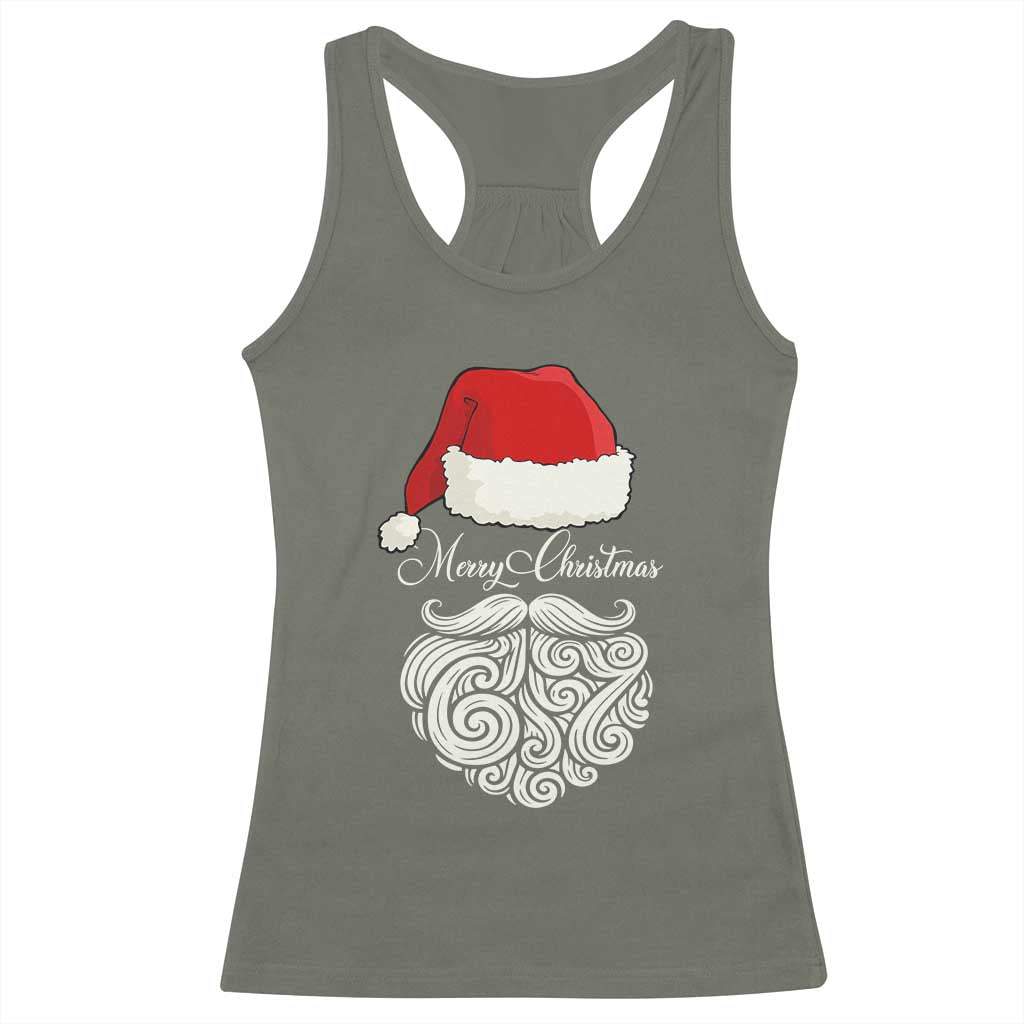 6 7 Xmas 67 Santa Six Seven Meme Merry Christmas Racerback Tank Top TS11 Military Green Print Your Wear
