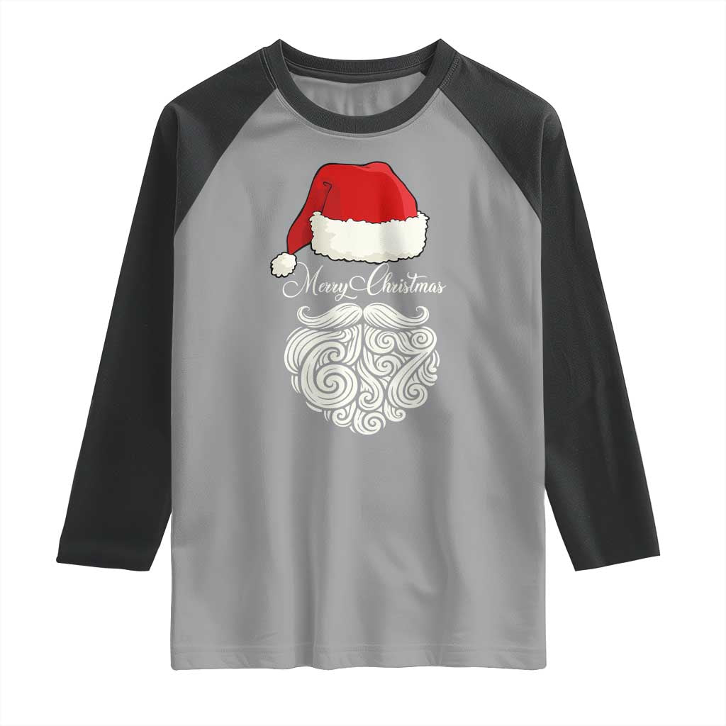 6 7 Xmas 67 Santa Six Seven Meme Merry Christmas Raglan Shirt TS11 Sport Gray Black Print Your Wear