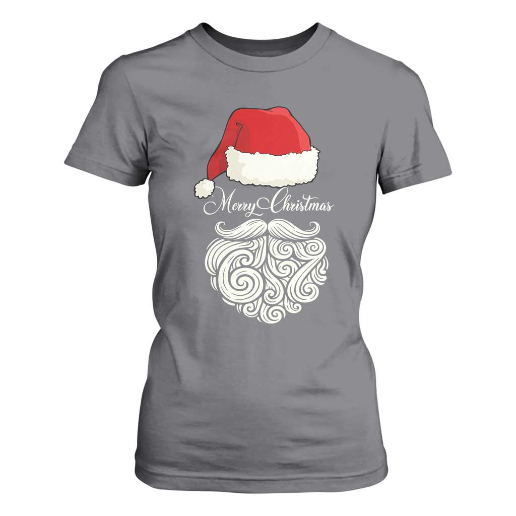 6 7 Xmas 67 Santa Six Seven Meme Merry Christmas T Shirt For Women TS11 Charcoal Print Your Wear