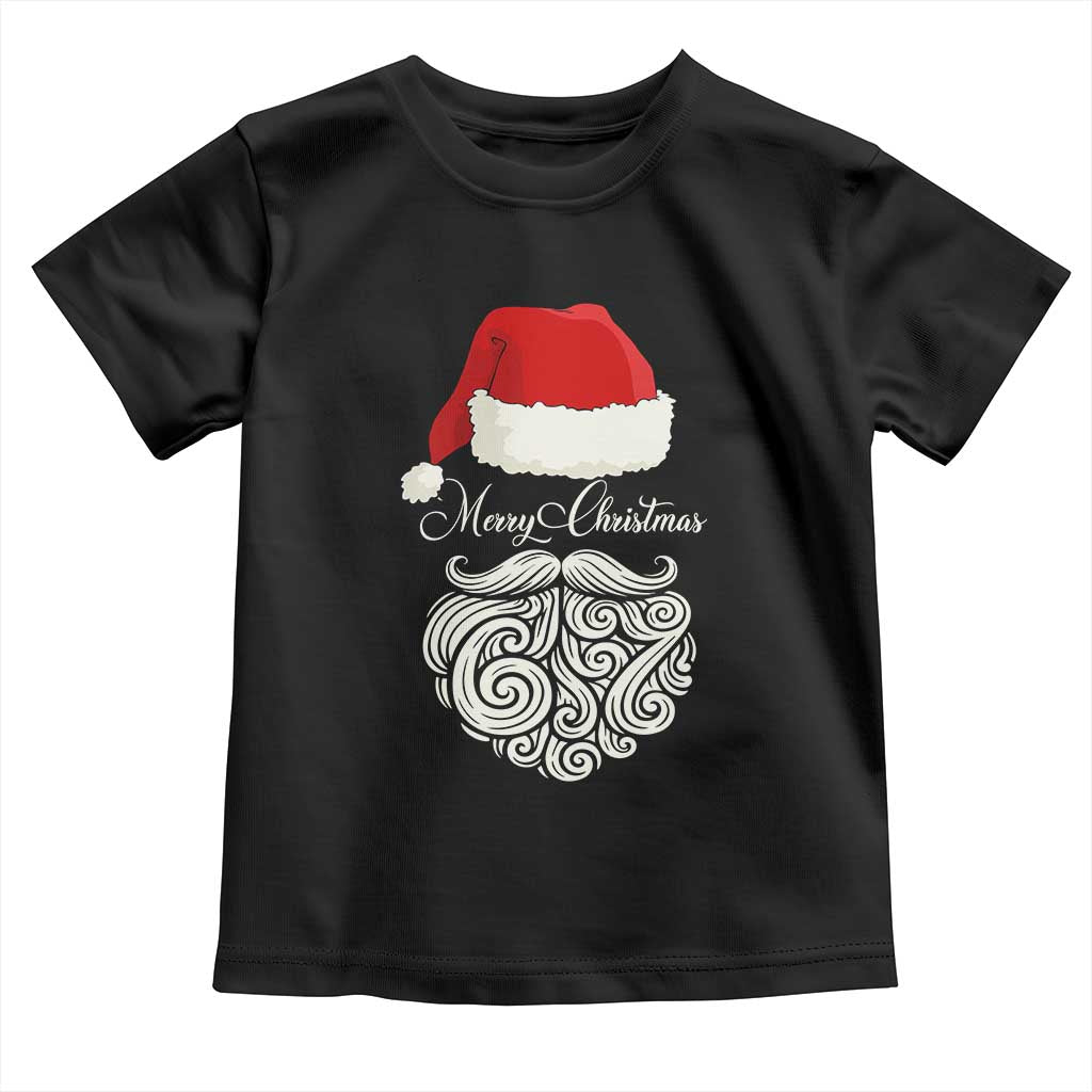 6 7 Xmas 67 Santa Six Seven Meme Merry Christmas Toddler T Shirt TS11 Black Print Your Wear