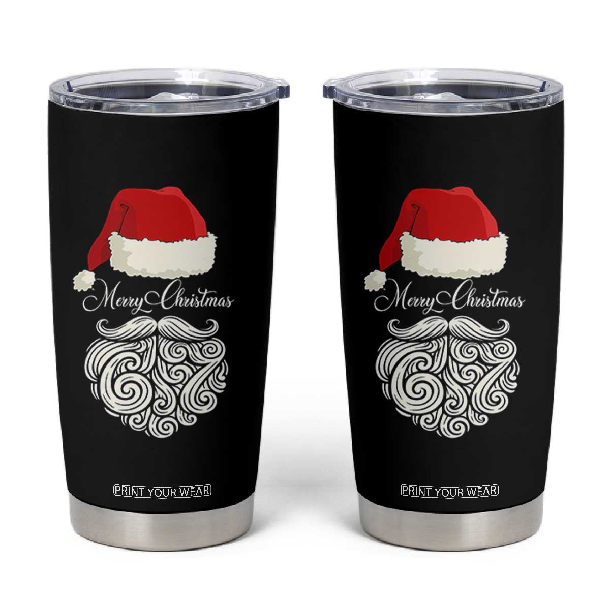 6 7 Xmas 67 Santa Six Seven Meme Merry Christmas Tumbler Cup TS11 Black Print Your Wear