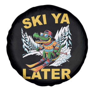 Funny Skiing Alligator Spare Tire Cover Ski Ya Later Skier Snow Mountain Winter Sport TS11 Print Your Wear