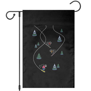 Funny Pixel Ski Snowboard Winter Sport Game Lover Garden Flag TS11 Black Print Your Wear