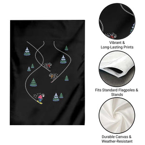 Funny Pixel Ski Snowboard Winter Sport Game Lover Garden Flag TS11 Print Your Wear