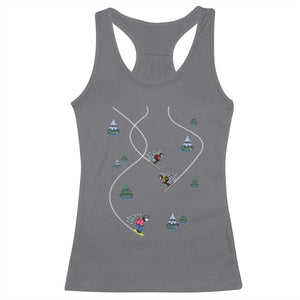 Funny Pixel Ski Snowboard Winter Sport Game Lover Racerback Tank Top TS11 Charcoal Print Your Wear