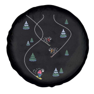 Funny Pixel Ski Snowboard Winter Sport Game Lover Spare Tire Cover TS11 Print Your Wear