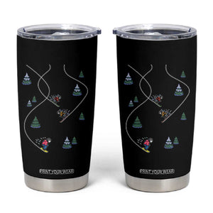 Funny Pixel Ski Snowboard Winter Sport Game Lover Tumbler Cup TS11 Black Print Your Wear