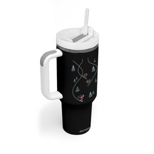 Funny Pixel Ski Snowboard Winter Sport Game Lover Tumbler With Handle TS11 Print Your Wear