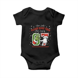 Funny Dear Santa Please Make Them Stop Saying 67 Christmas Baby Onesie Six Seven Meme Xmas TS11 Black Print Your Wear