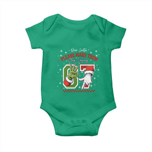 Funny Dear Santa Please Make Them Stop Saying 67 Christmas Baby Onesie Six Seven Meme Xmas TS11 Irish Green Print Your Wear