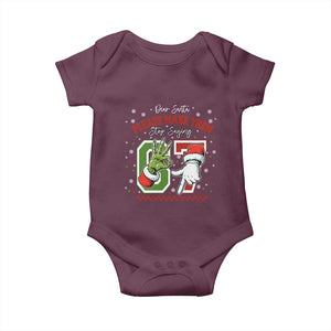 Funny Dear Santa Please Make Them Stop Saying 67 Christmas Baby Onesie Six Seven Meme Xmas TS11 Maroon Print Your Wear