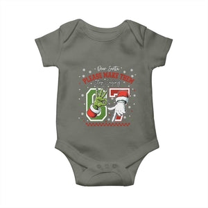 Funny Dear Santa Please Make Them Stop Saying 67 Christmas Baby Onesie Six Seven Meme Xmas TS11 Military Green Print Your Wear