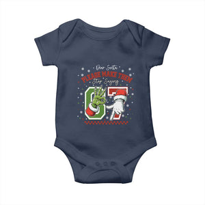 Funny Dear Santa Please Make Them Stop Saying 67 Christmas Baby Onesie Six Seven Meme Xmas TS11 Navy Print Your Wear