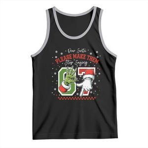 Funny Dear Santa Please Make Them Stop Saying 67 Christmas Tank Top Six Seven Meme Xmas TS11 Black Athletic Heather Print Your Wear