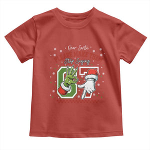 Funny Dear Santa Please Make Them Stop Saying 67 Christmas Toddler T Shirt Six Seven Meme Xmas TS11 Red Print Your Wear