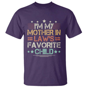 I Am My Mother In Laws Favorite Child T Shirt - Funny Family Humor In-Law Gift Tee TS11 Purple Print Your Wear