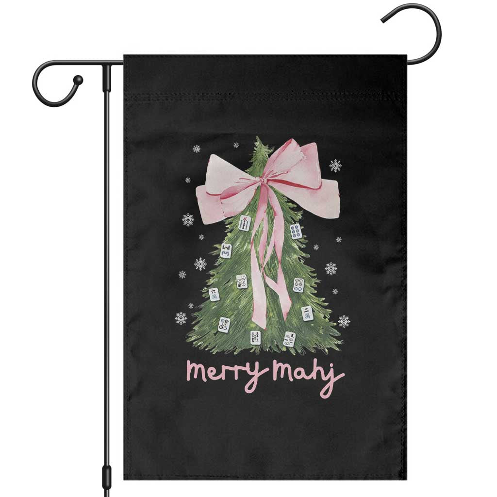 Funny Christmas Mahjong Garden Flag Merry Mahj Xmas Tree Gambling Chinese Game TS11 Black Print Your Wear