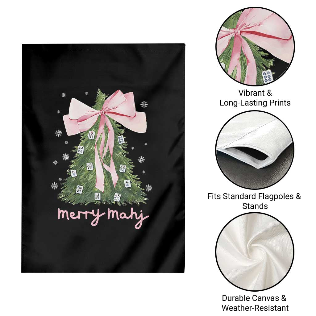Funny Christmas Mahjong Garden Flag Merry Mahj Xmas Tree Gambling Chinese Game TS11 Print Your Wear