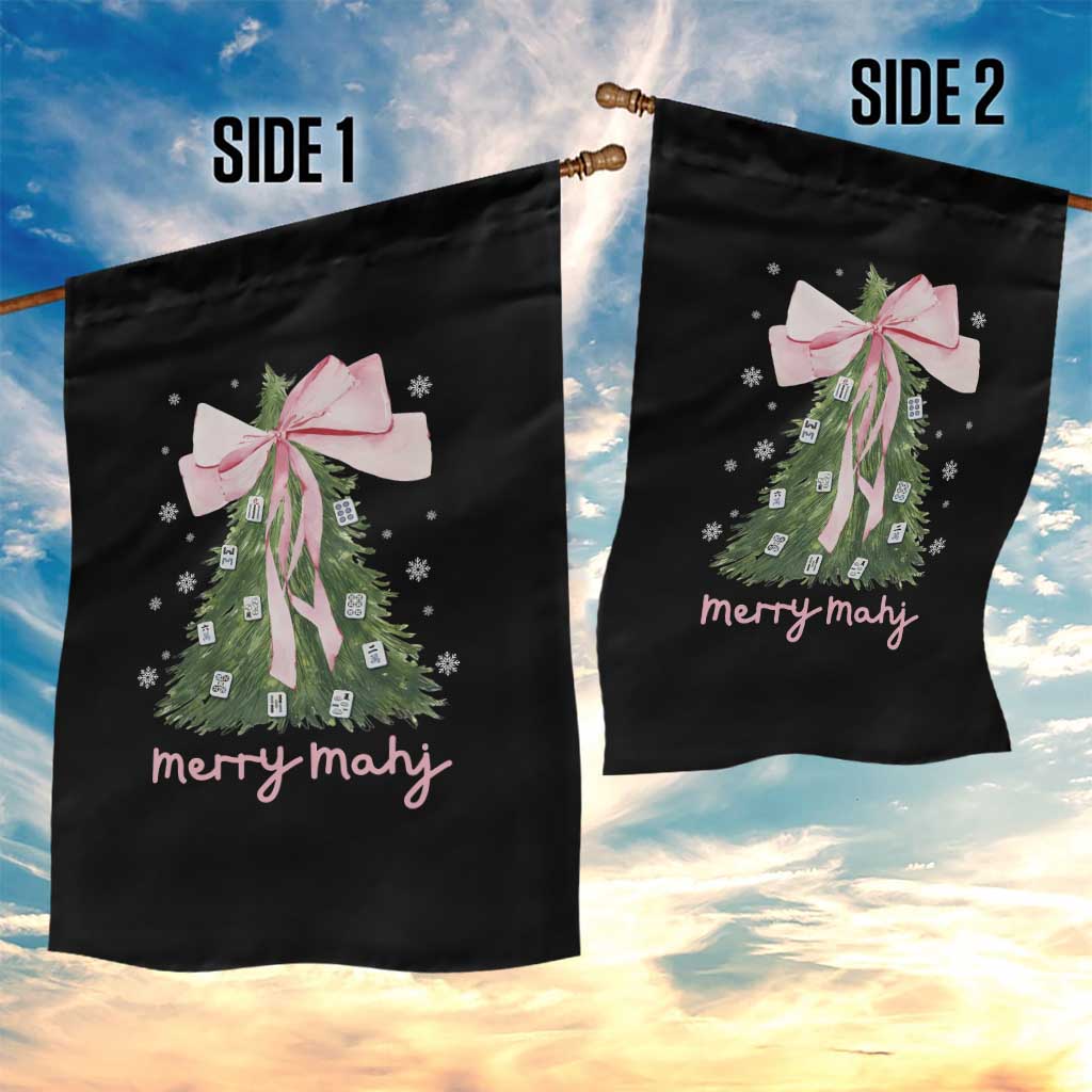 Funny Christmas Mahjong Garden Flag Merry Mahj Xmas Tree Gambling Chinese Game TS11 Print Your Wear