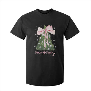 Funny Christmas Mahjong T Shirt For Kid Merry Mahj Xmas Tree Gambling Chinese Game TS11 Black Print Your Wear