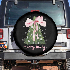 Funny Christmas Mahjong Spare Tire Cover Merry Mahj Xmas Tree Gambling Chinese Game TS11 No hole Black Print Your Wear
