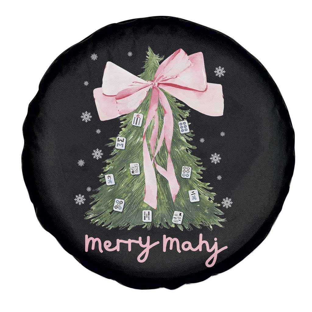Funny Christmas Mahjong Spare Tire Cover Merry Mahj Xmas Tree Gambling Chinese Game TS11 Print Your Wear
