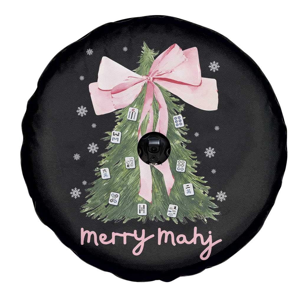 Funny Christmas Mahjong Spare Tire Cover Merry Mahj Xmas Tree Gambling Chinese Game TS11 Print Your Wear