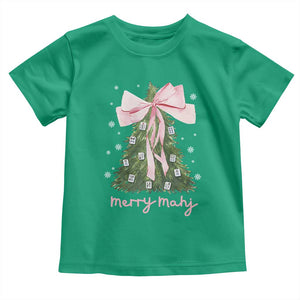 Funny Christmas Mahjong Toddler T Shirt Merry Mahj Xmas Tree Gambling Chinese Game TS11 Irish Green Print Your Wear