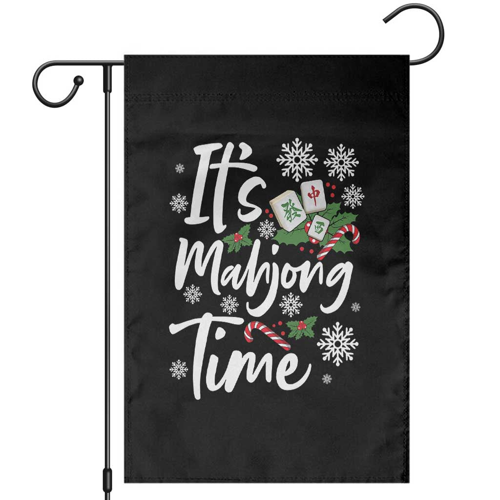 Funny Christmas Mahjong Garden Flag It Is Mahjong Time Gambling Xmas Chinese Game TS11 Black Print Your Wear