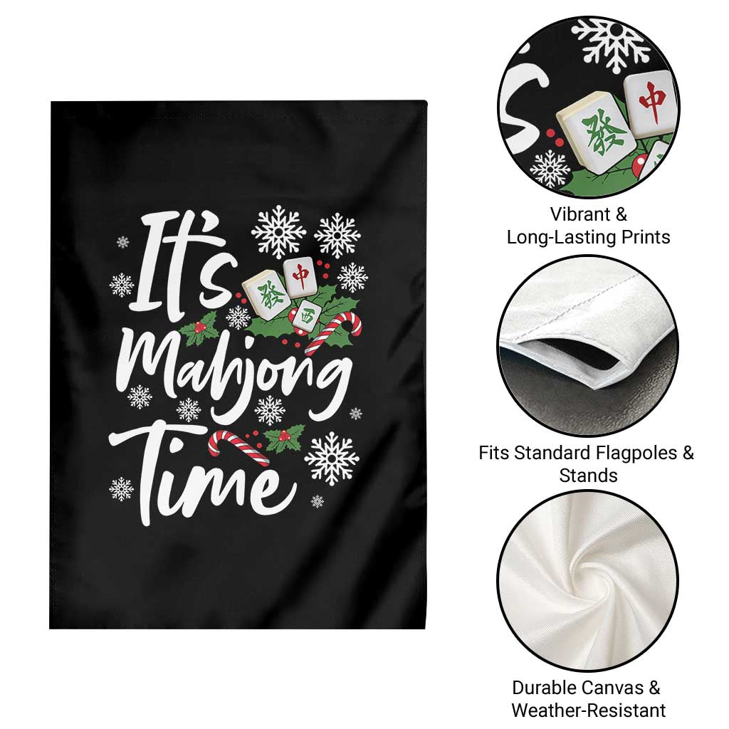 Funny Christmas Mahjong Garden Flag It Is Mahjong Time Gambling Xmas Chinese Game TS11 Print Your Wear