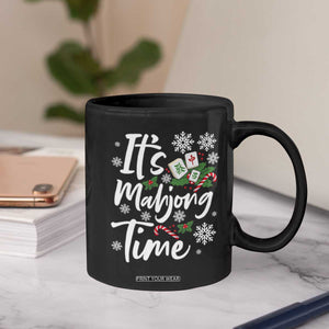 Funny Christmas Mahjong Coffee Mug It Is Mahjong Time Gambling Xmas Chinese Game TS11 Print Your Wear