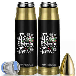 Funny Christmas Mahjong Bullet Tumbler It Is Mahjong Time Gambling Xmas Chinese Game TS11 Black Print Your Wear