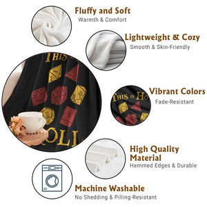 Funny RPG Tabletop Dice Throw Blanket This Is How I Roll Vintage D20 TS11 Print Your Wear