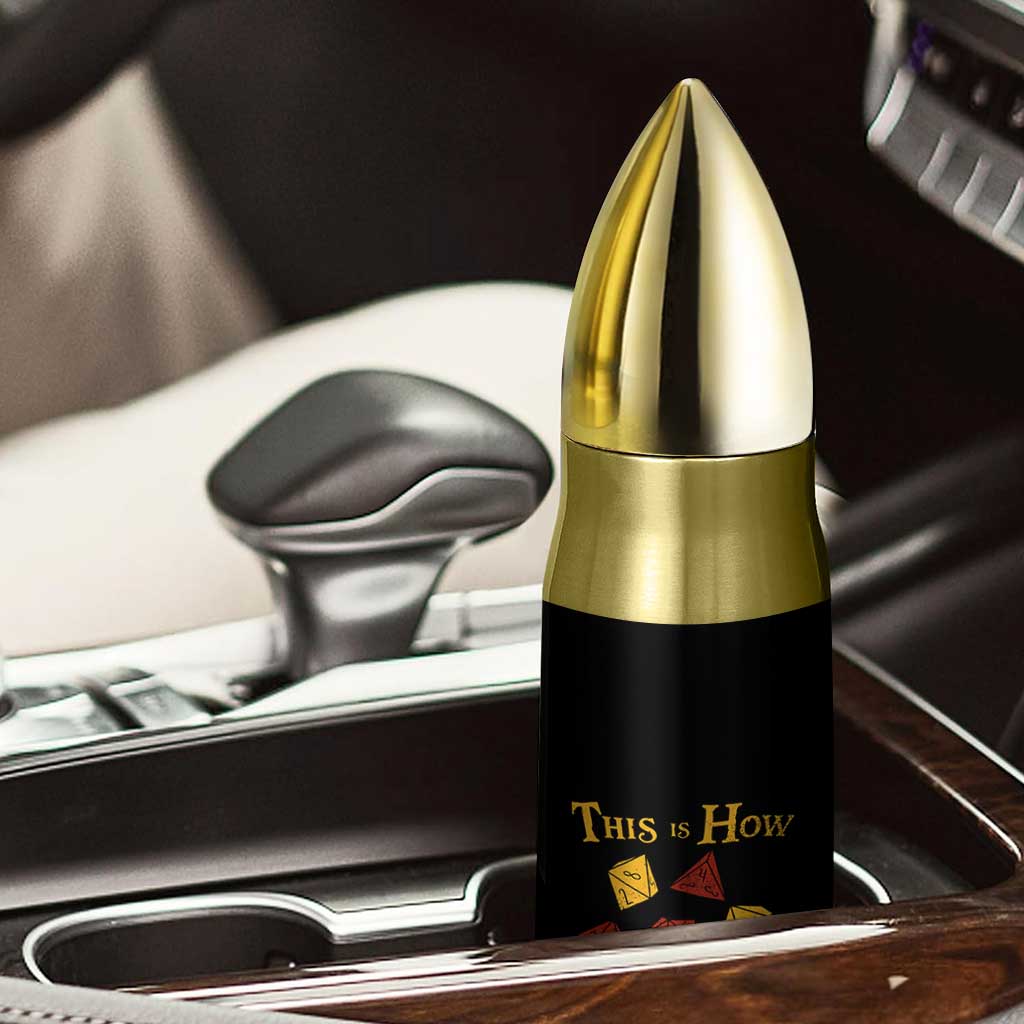 Funny RPG Tabletop Dice Bullet Tumbler This Is How I Roll Vintage D20 TS11 Print Your Wear