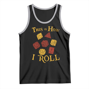 Funny RPG Tabletop Dice Tank Top This Is How I Roll Vintage D20 TS11 Black Athletic Heather Print Your Wear