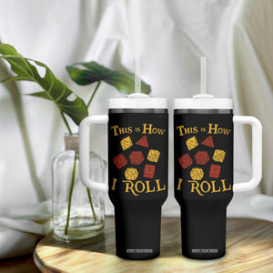 Funny RPG Tabletop Dice Tumbler With Handle This Is How I Roll Vintage D20 TS11 Print Your Wear