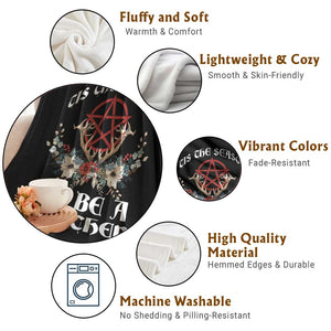 Tis The Season To Be The Heathen Throw Blanket Pagan Christmas Yule Holiday Pentagram TS11 Print Your Wear