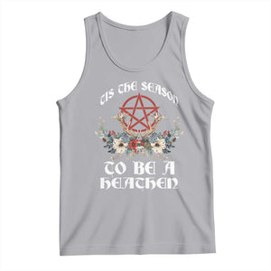 Tis The Season To Be The Heathen Tank Top Pagan Christmas Yule Holiday Pentagram TS11 Athletic Heather Print Your Wear