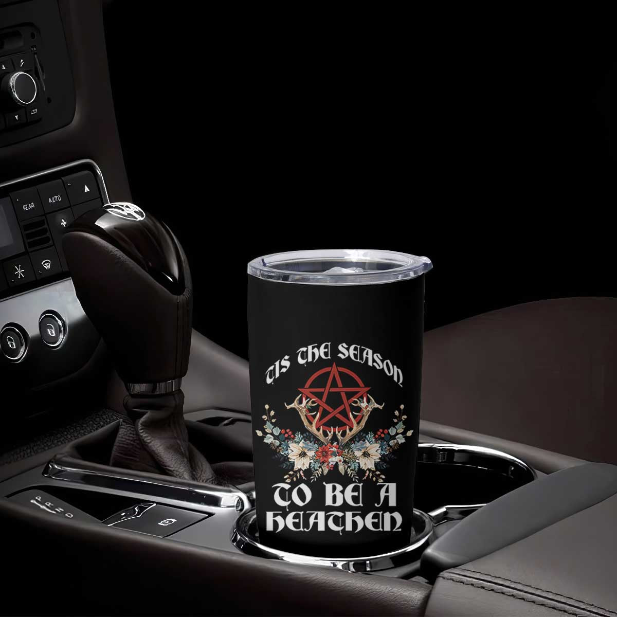 Tis The Season To Be The Heathen Tumbler Cup Pagan Christmas Yule Holiday Pentagram TS11 Print Your Wear